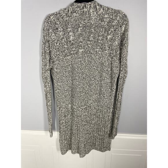 Abercrombie & Fitch, Size Small, Marled Gray Open Knit Cardigan, Oversized, Flaw - Picture 5 of 8
